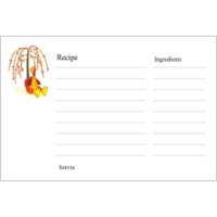 postcards templates cards thanksgiving sheet per recipe