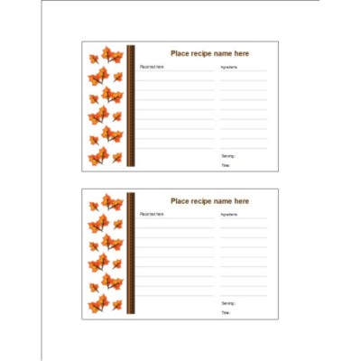 Thanksgiving Fall Leaves Postcard, 2 per sheet