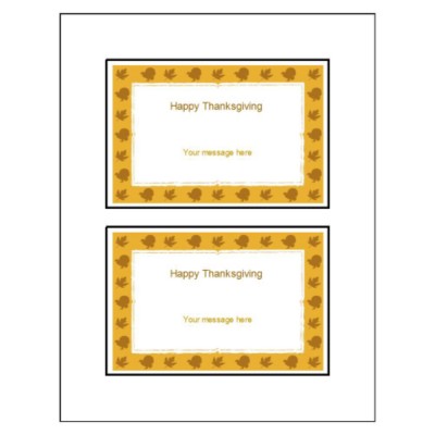 Fall Leaves Postcard, 2 per sheet