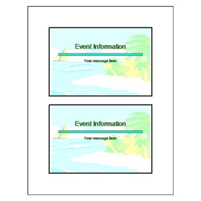 Island Postcard - Wide, 2 per sheet