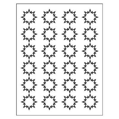 Burst Label, 24 per sheet