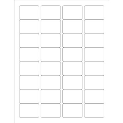Durable Rectangular Labels, 32 per sheet, Adobe Illustrator