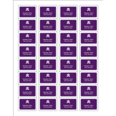 Classic Purple ID Labels, 32 per sheet