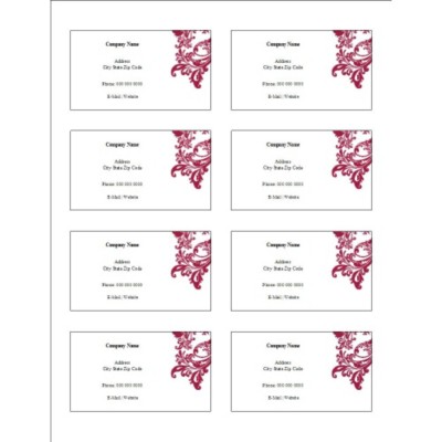 Elegant Flourish Adhesive Pocket Inserts, 8 per sheet