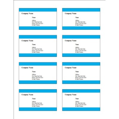 Blue Bars Adhesive Pocket Inserts, 8 per sheet