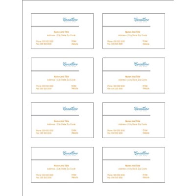 Simple Logo Orange Text Adhesive Pocket Inserts, 8 per sheet
