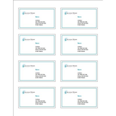 Simple Logo Black Text Adhesive Pocket Inserts, 8 per sheet