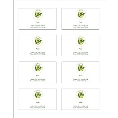 Green Sprig Adhesive Pocket Inserts, 8 per sheet