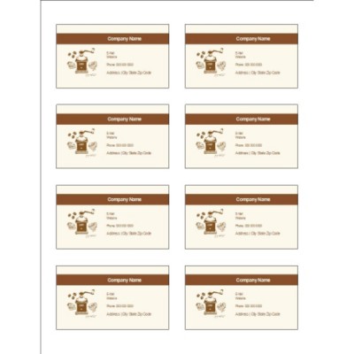 Coffee Grinder Adhesive Pocket Inserts, 8 per sheet