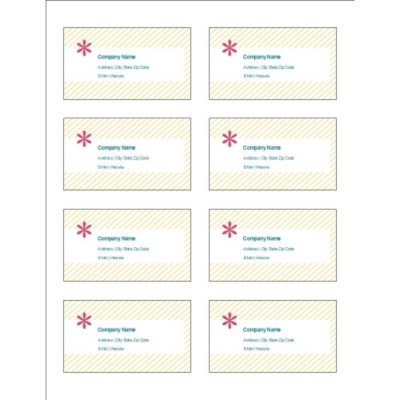 Beige Stripes Adhesive Pocket Inserts, 8 per sheet