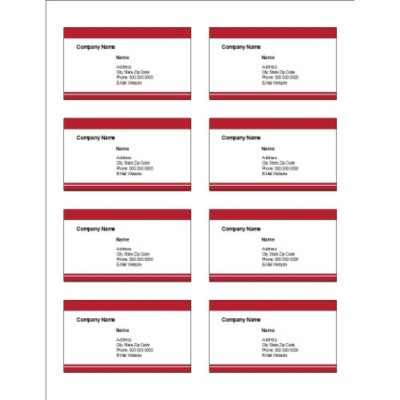 Red Bars Adhesive Pocket Inserts, 8 per sheet