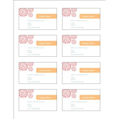 Pink Flower Burst Adhesive Pocket Inserts, 8 per sheet