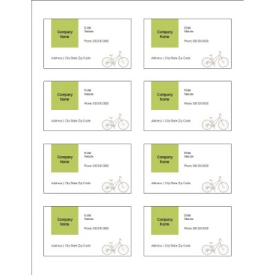 Grey Bicycle Adhesive Pocket Inserts, 8 per sheet