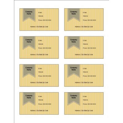 Beige Background with Ribbon Design, Adhesive Pocket Inserts, 8 per sheet