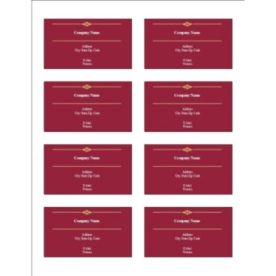 Burgundy Background Adhesive Pocket Inserts, 8 per sheet