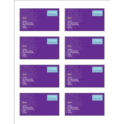 Purple Background Adhesive Pocket Inserts, 8 per sheet