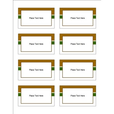 Brown and Green Pocket Inserts, 8 per sheet