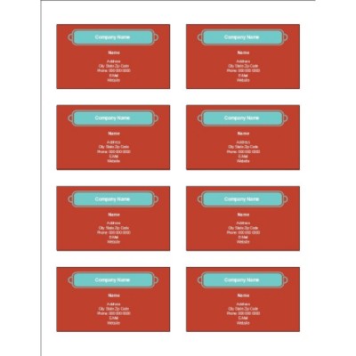 Bright Red Design Adhesive Pocket Inserts, 8 per sheet