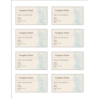 Blue Flourish Design Adhesive Pocket Inserts, 8 per sheet