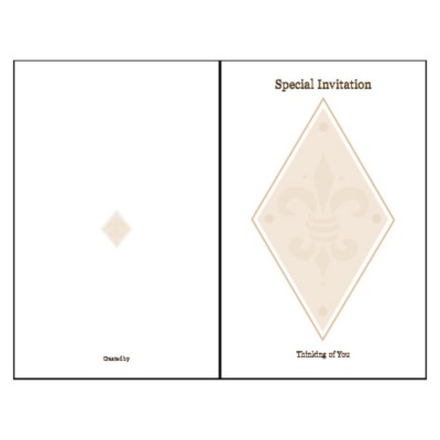 Beige Design Half-Fold Greeting Card - Tall