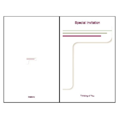Lines Design Half-Fold Greeting Card - Tall