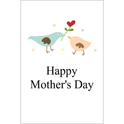 Mother's Day T-Shirt Transfer - 4x6" - 1 per sheet - Birds