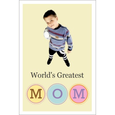 Mother's Day Dark T-Shirt Transfer - 4x6" - 1 per sheet - World's Greatest Mom