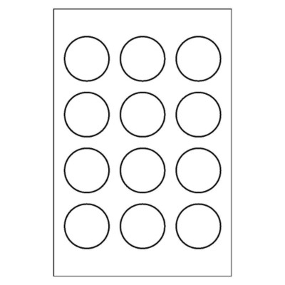 Round Label, 12 per 4x6 sheet, 5410