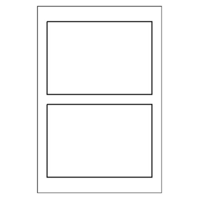 Name Badge Label with Hello, 2 per 4x6 sheet