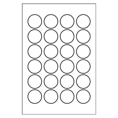 Round Label, 24 per 4x6 sheet, 5461