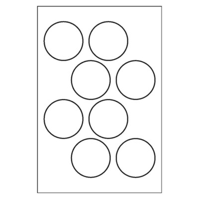 Round Label, 8 per 4x6 sheet
