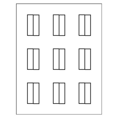 Hanging File Tabs 9 per sheet-non-autofill