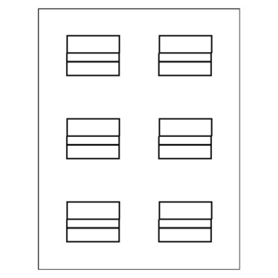 Top View Hanging File Tab, no stripe, 6 per sheet - EXE
