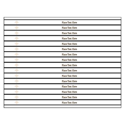 Beige Design Binder Spine Inserts, for 1/2 inch binders