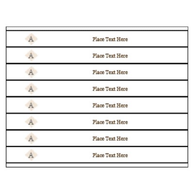 Beige Design Binder Spine Inserts, for 1 inch binders