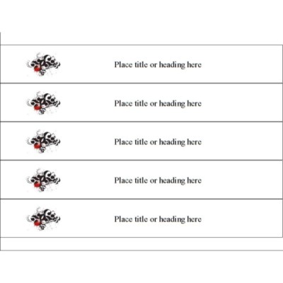 Flourish with Splatter Binder Spine Insert for 1-1/2 inch binders