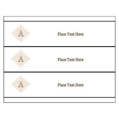 Beige Design Binder Spine Inserts, for 3 inch binders