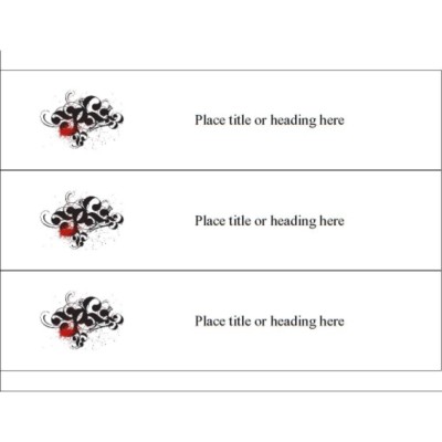 Flourish with Splatter Binder Spine Insert for 3 inch binders