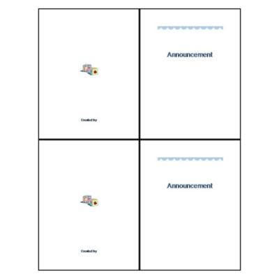 Baby Blocks Embossed Note Card, 2 per sheet