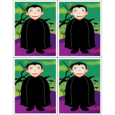 Cupcake Craft Dracula Postcard, 4 per sheet