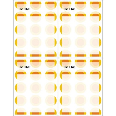 Bright Circles Postcards, 4 per sheet - Tall