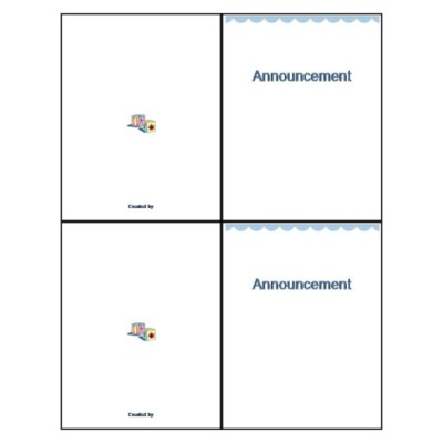 Baby Blocks Note Card - Tall, 2 per sheet