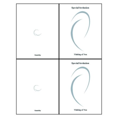 Ellipse Note Card - Tall, 2 per sheet