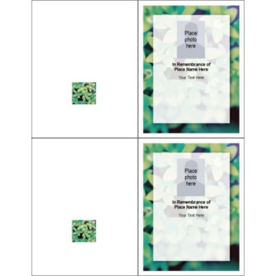 In Memory Note Card, 2 per sheet