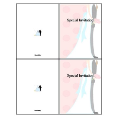 Wedding Note Card - Tall, 2 per sheet