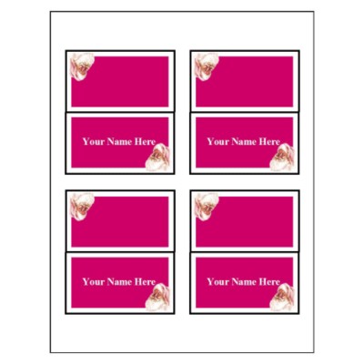 Santa Small Tent Card, 4 per sheet