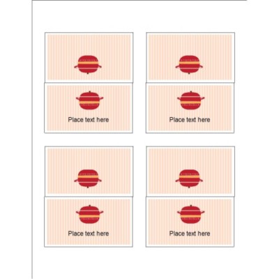 Dinner Party Buffet Cards, 4 per sheet