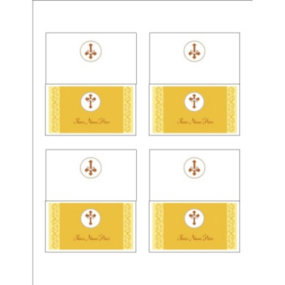 Easter Cross Small Tent Card, 4 per sheet