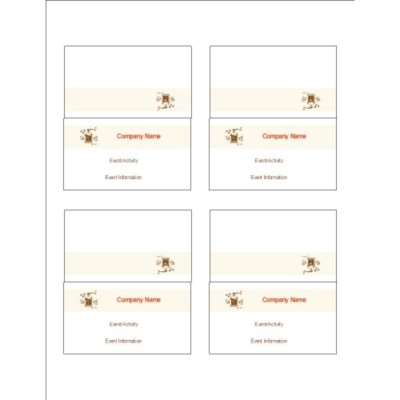 Coffee Grinder Small Tent Cards, 4 per sheet