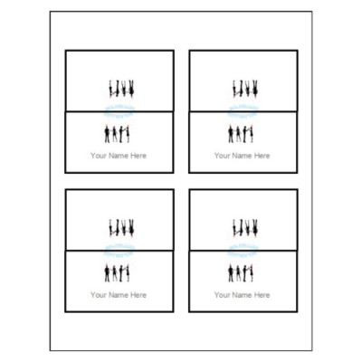 Happy New Year Small Tent Card, 4 per sheet